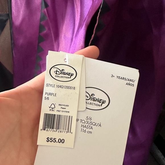 Disney Purple girls  Cape with Black Accents. - Picture 10 of 16